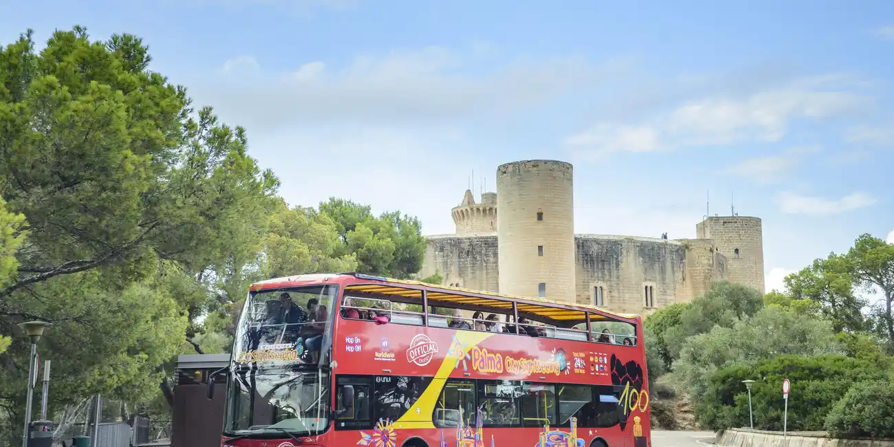 With 18 different stops, getting around Mallorca's top sites is easy. Hop-on Hop-off Bus Tours Ticket Palma de Mallorca, Spain.