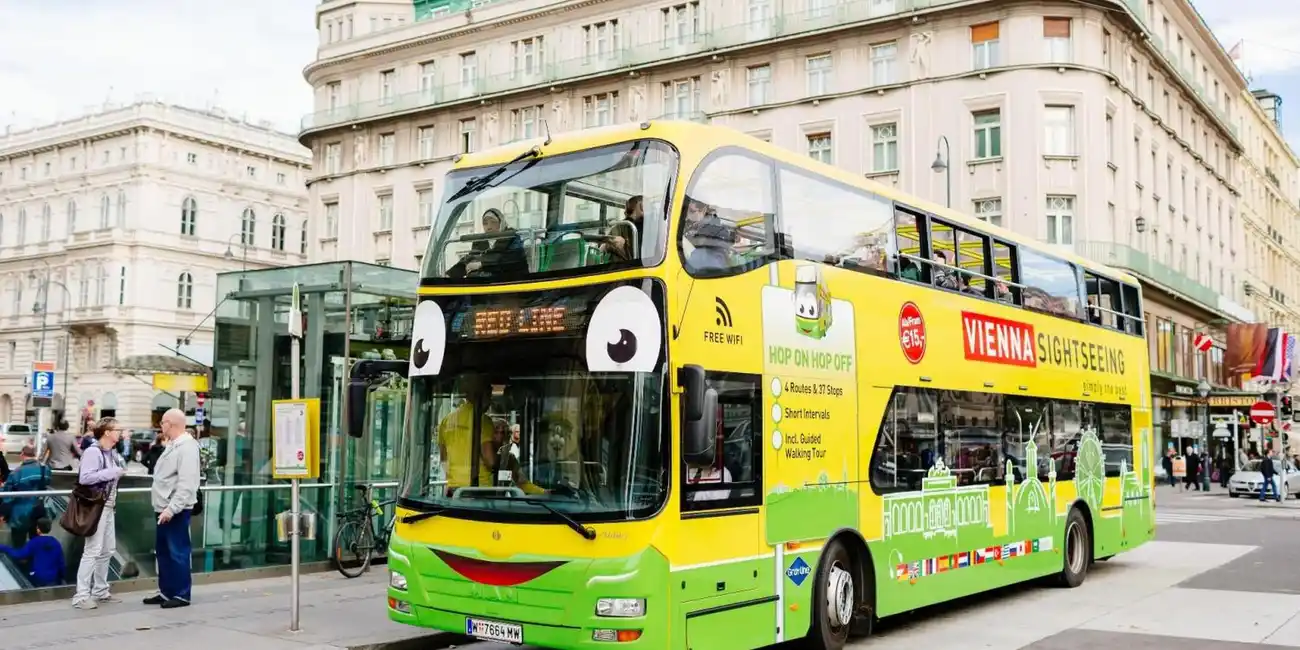 Three bus lines around Vienna’s historic center and on to the countryside. Hop-on Hop-off Bus Tours Ticket Vienna, Austria.