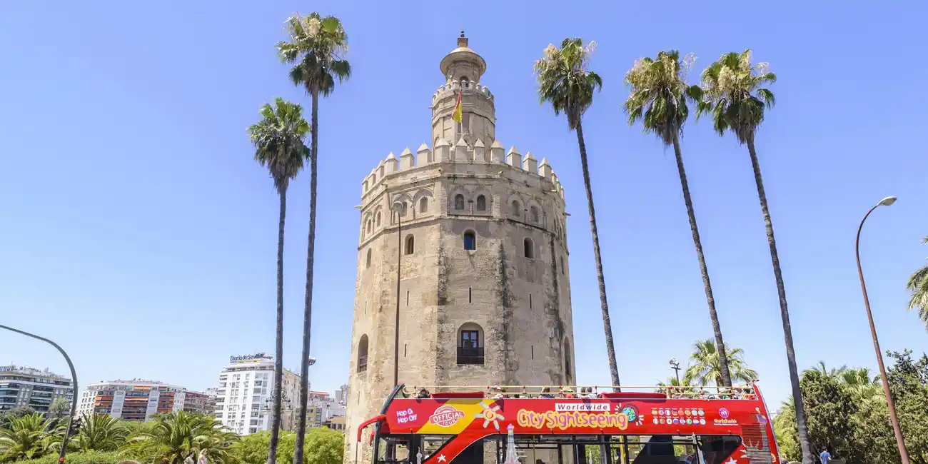 24-hour access to Seville's highlights. Hop-on Hop-off Bus Tours Ticket Seville, Spain.