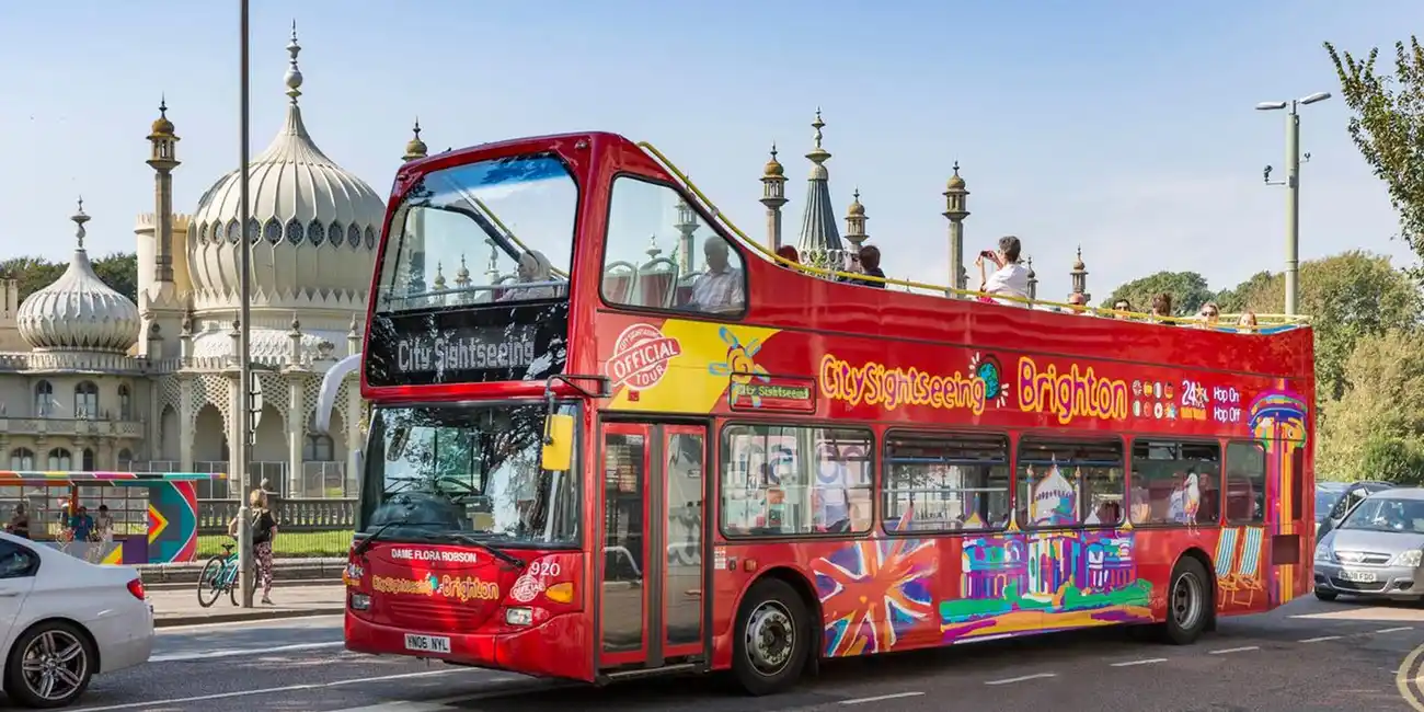 See the best of this vibrant city on-board the iconic red sightseeing bus! Hop-on Hop-off Bus Tours Ticket Brighton, United Kingdom.